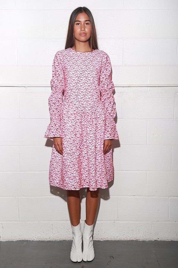 peggy embroidered dress Long Sleeve Peggy Pocket Dress