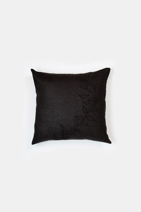 Erica Tanov Linen Embroidered Throw Pillow
