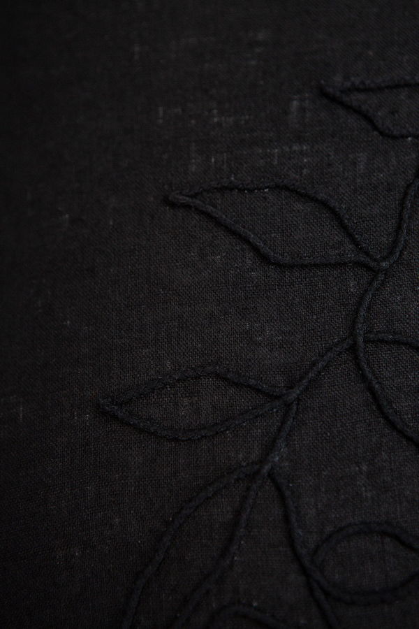 Erica Tanov Linen Embroidered Throw Pillow