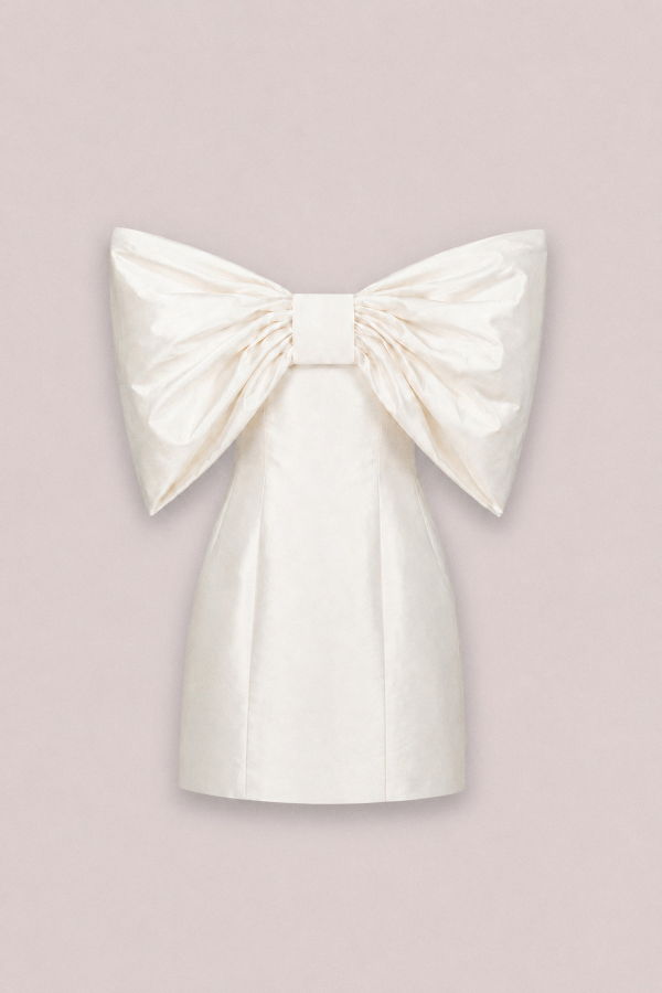 baaby Mini Bow Dress - Ivory