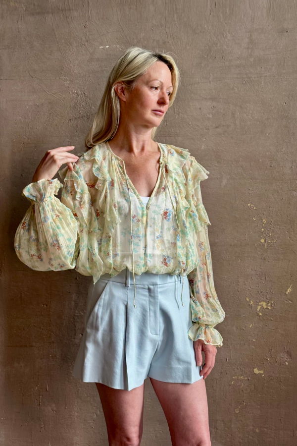 Ulla Johnson Delfina Long Sleeve Silk Blouse