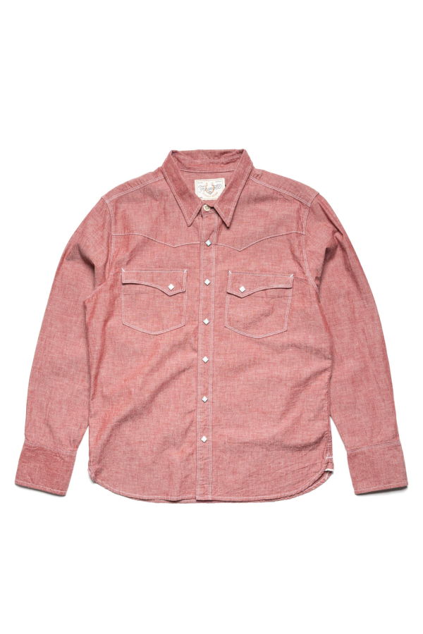 Freenote Cloth Calico Western Long Sleeve Shirt - Dusty Red