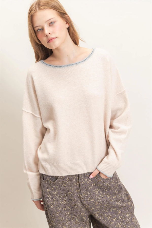 Azalea Jean Knit Pullover