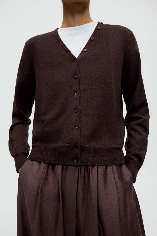Cordera Merino Wool Button Cardigan