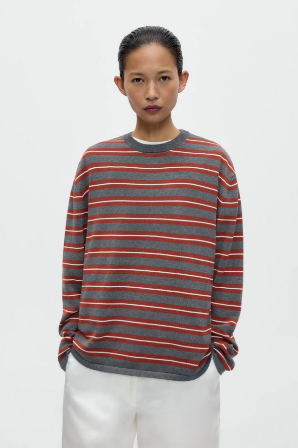 Cordera Organic Cotton Striped Long Sleeve Tee