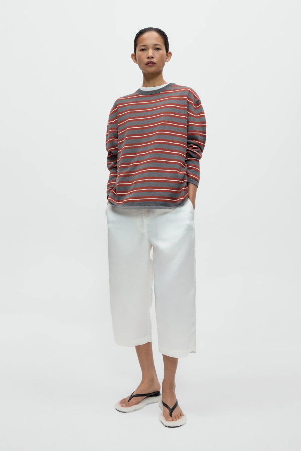 Cordera Organic Cotton Striped Long Sleeve Tee