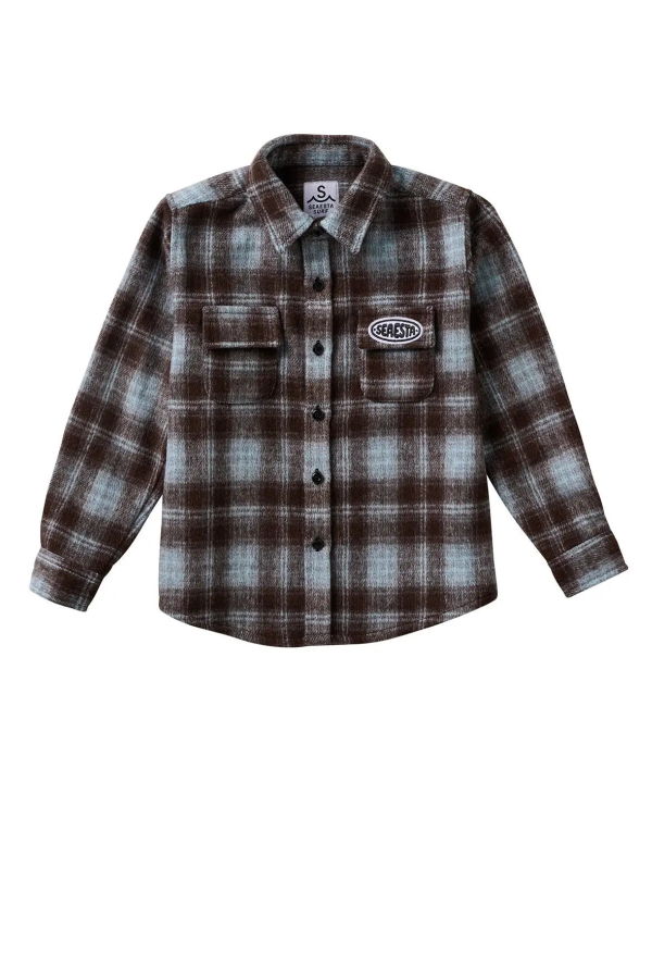 KIDS Seaesta Surf Patch Flannel Shirt