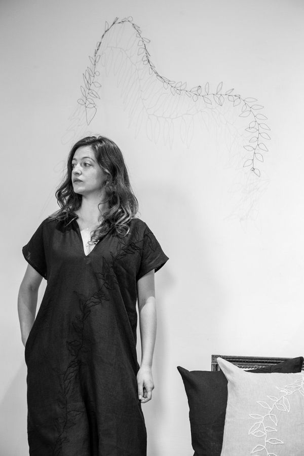 Erica Tanov Suki Embroidered Linen Dress