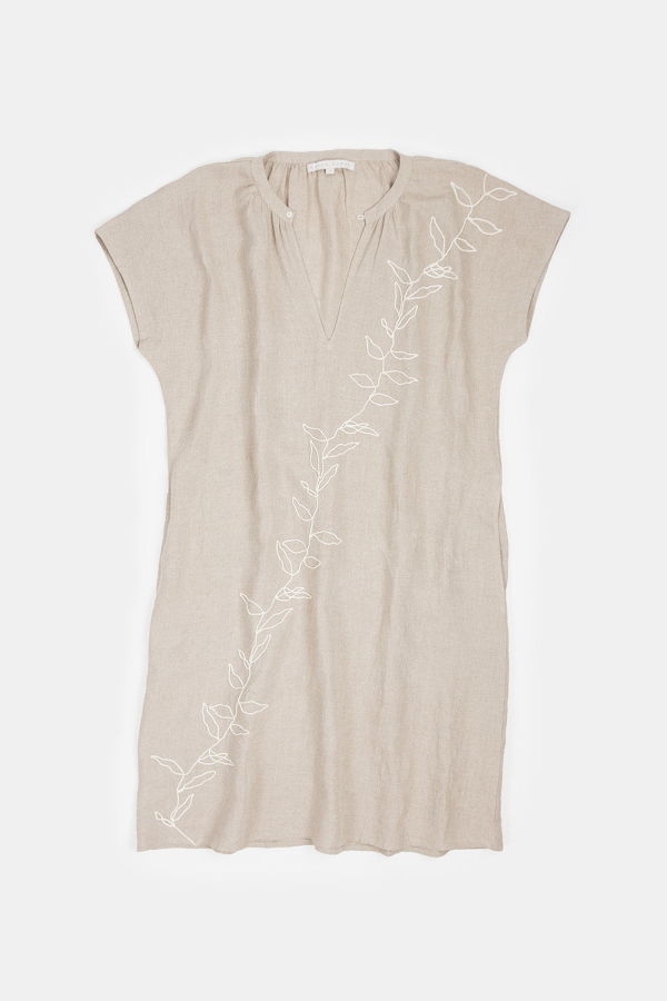 Erica Tanov Suki Embroidered Linen Dress
