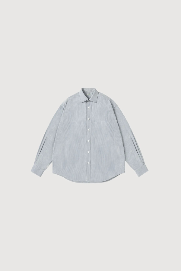 A.Presse Spread Collar Shirt - Gray