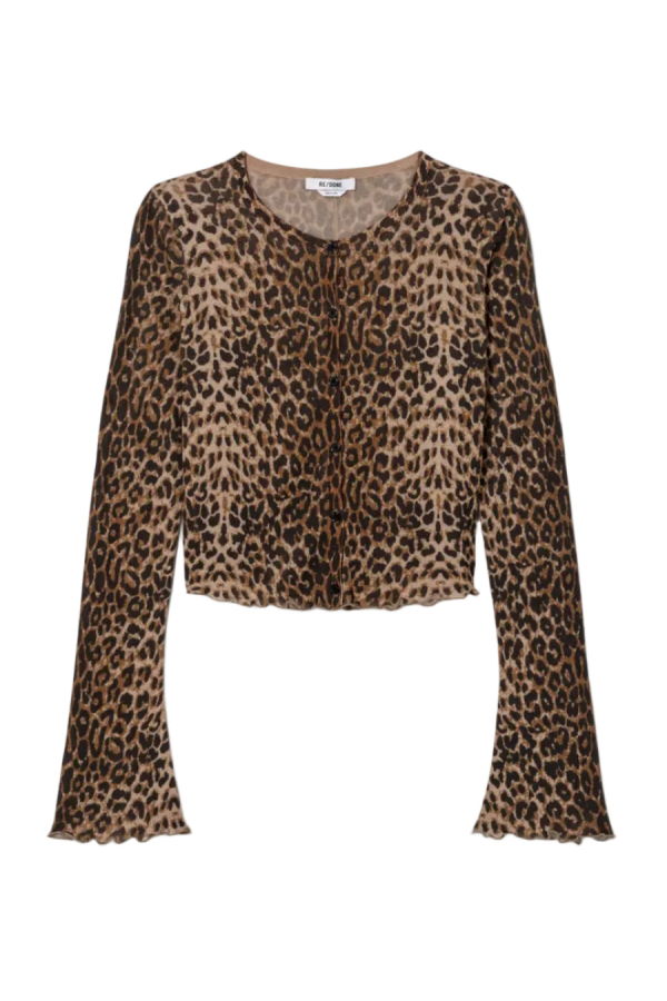 RE/DONE Isabelle Cardigan - Leopard