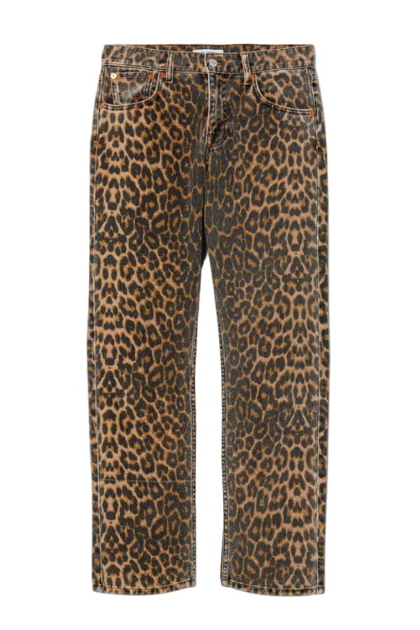 RE/DONE Mid Rise Blondie Crop Jeans - Leopardo