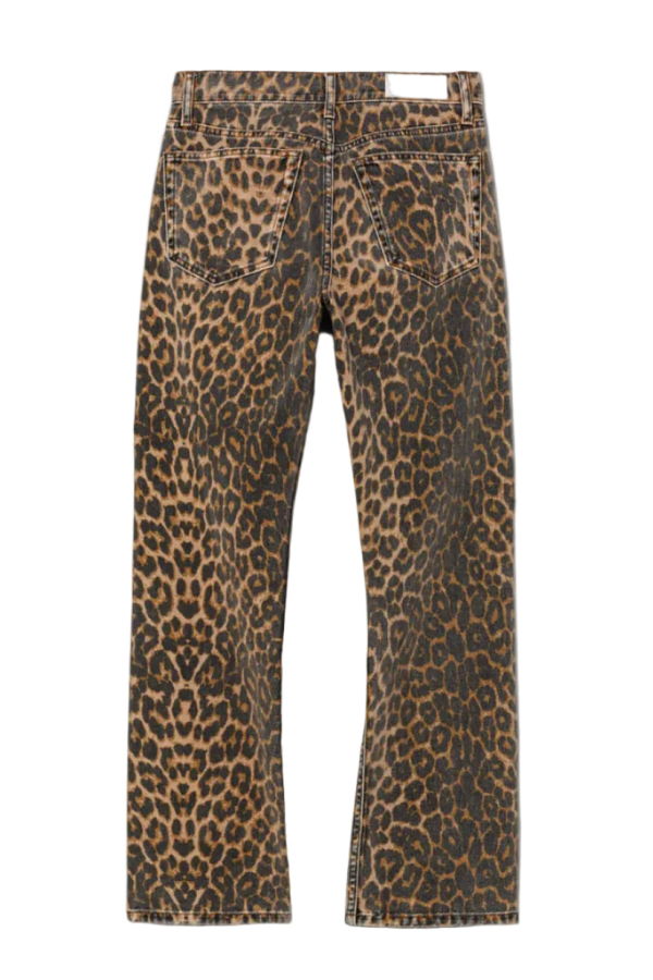 RE/DONE Mid Rise Blondie Crop Jeans - Leopardo