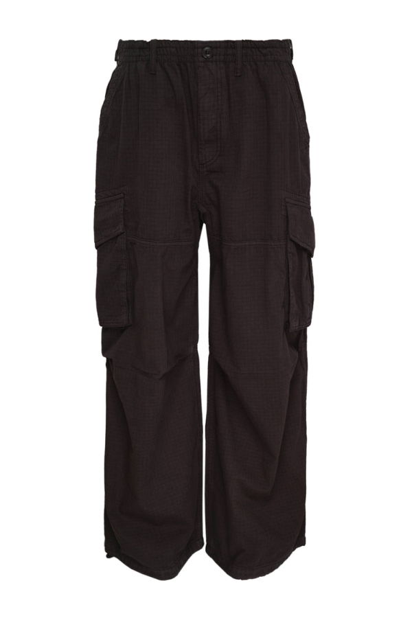 ALEXANDER WANG Elastic Mid-Rise Cargo Pants - Jet Black
