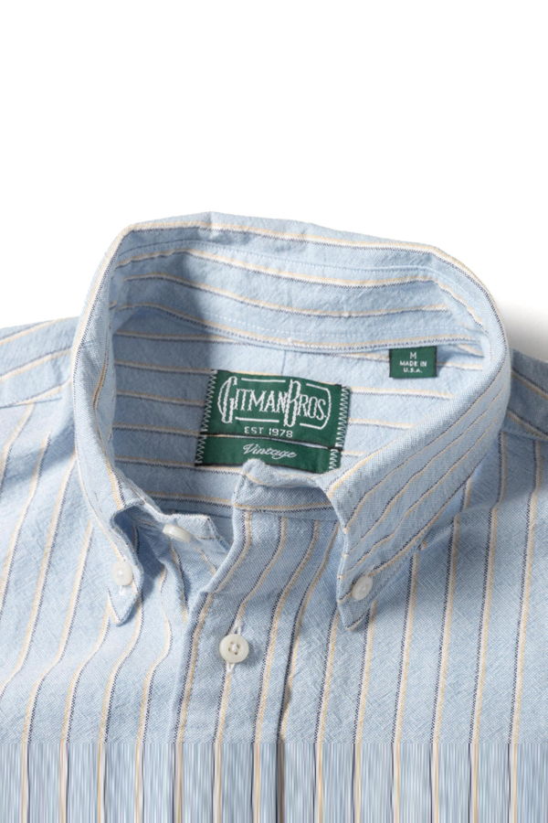 Gitman Vintage - Blue Striped Japanese Oxford