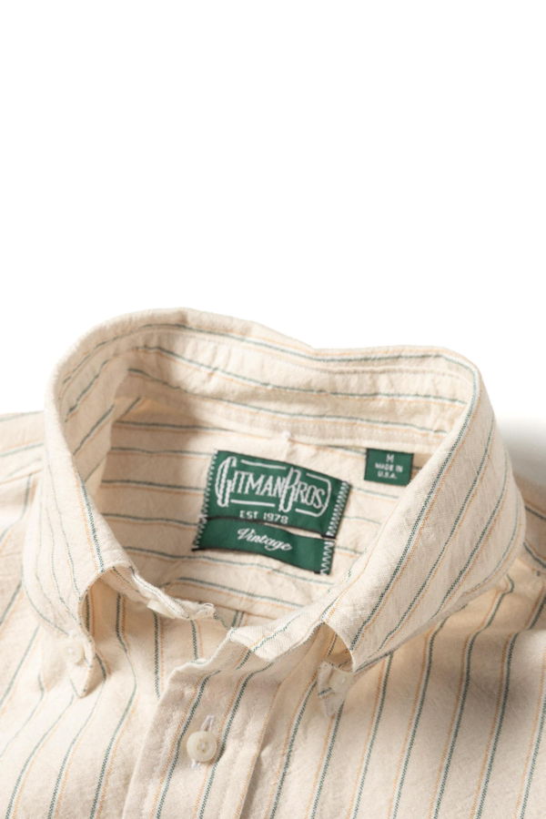 Gitman Vintage - Tan Striped Japanese Oxford