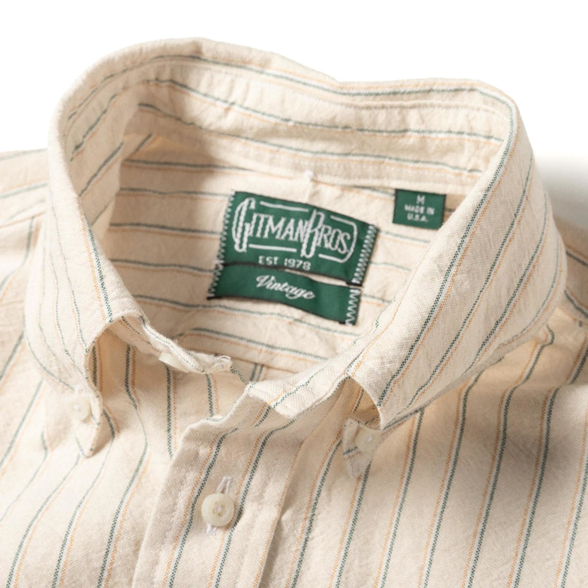 Gitman Vintage - Tan Striped Japanese Oxford - Image 2 of 7