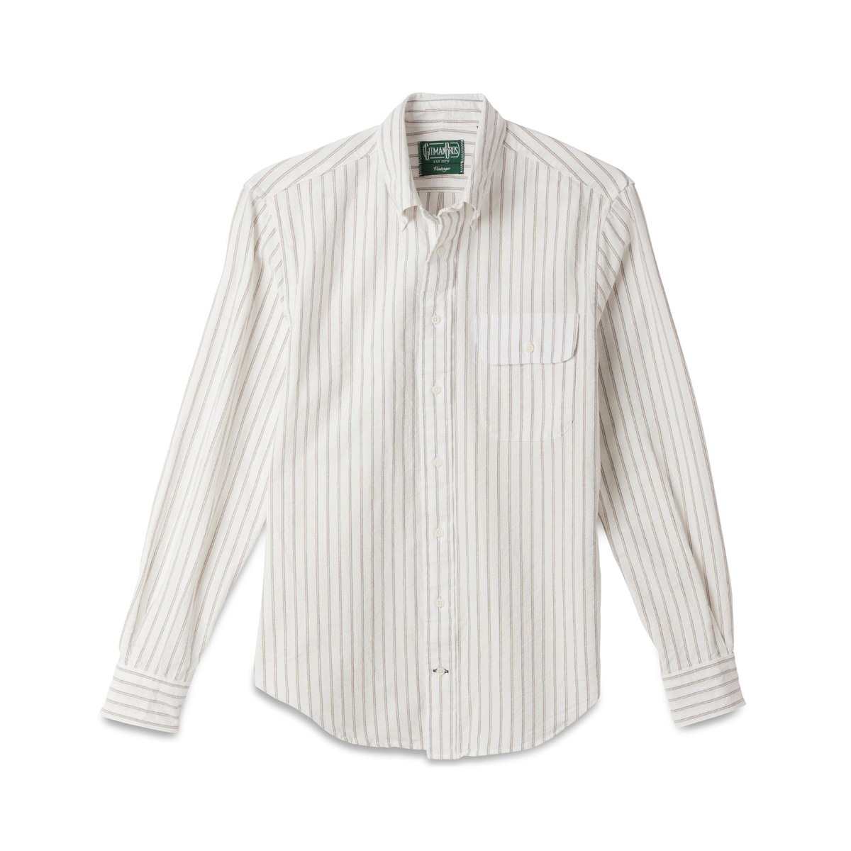 Gitman Vintage - White Striped Japanese Oxford - Image 1 of 7