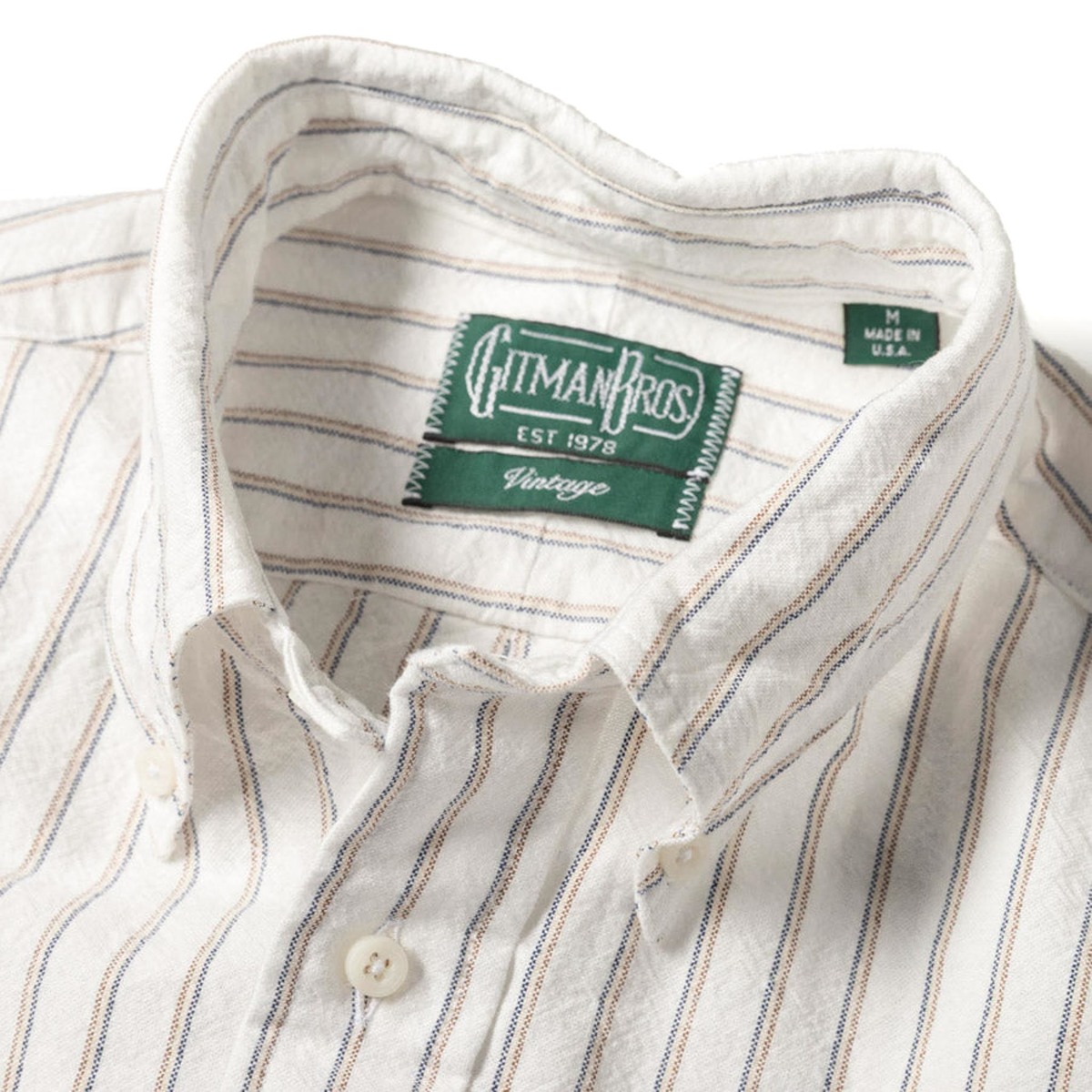 Gitman Vintage - White Striped Japanese Oxford - Image 2 of 7