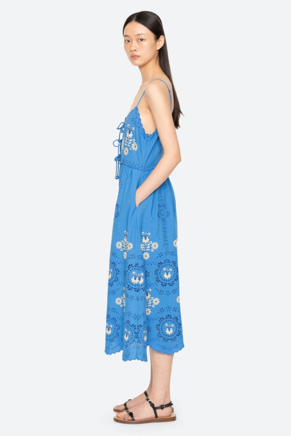 Sea NY Catharina Embroidered Slip Dress