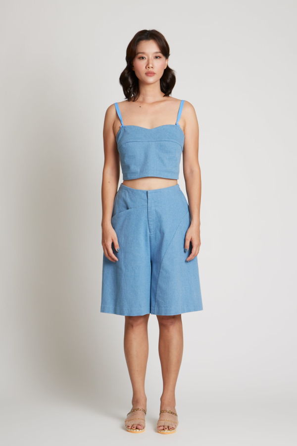 KAAREM Mussel Curved Seam Pocket Short