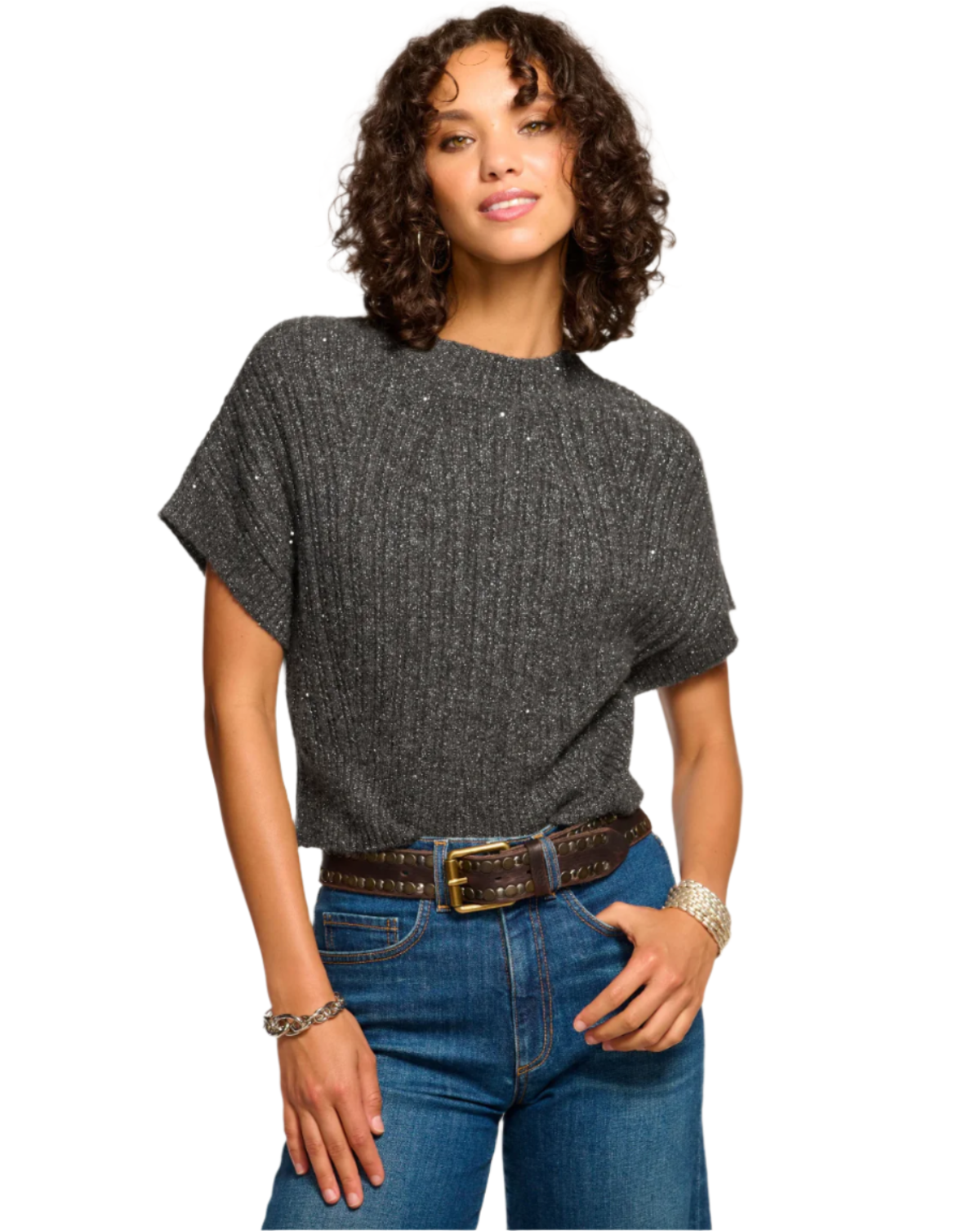 Ramy Brook Amadeus Short Sleeve Wool Sweater - Image 2 of 4