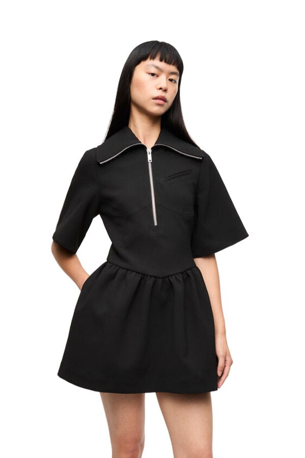 Ganni Bonded Crepe Mini Dress