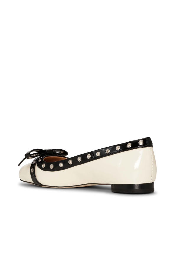 Ganni Bow Ballerina Naplack Flats