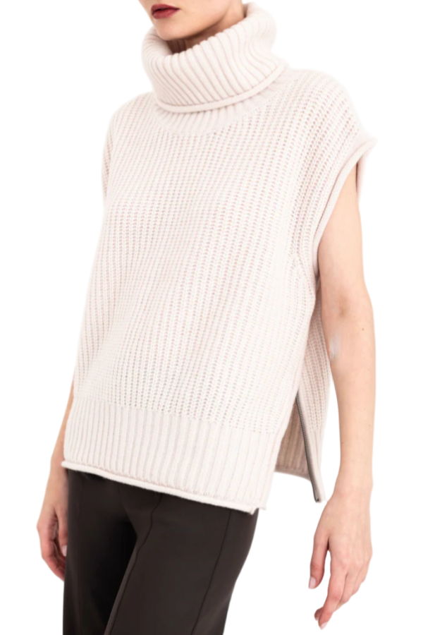 Elaine Kim Cashmere Blend Turtleneck Vest