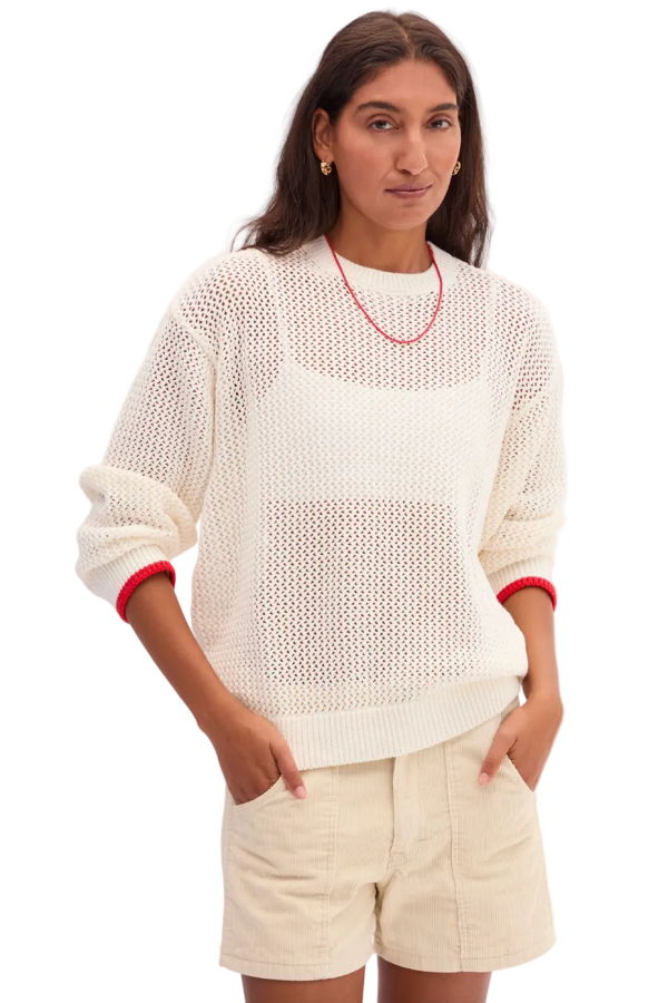Clare V. Corinne Pullover - Milk