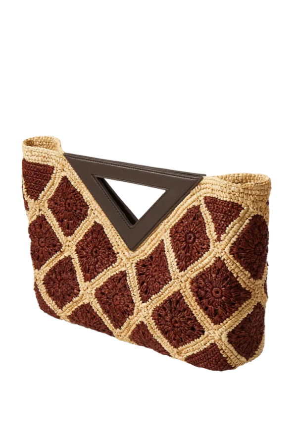 Veronica Beard Crochet Raffia Vesper Bag