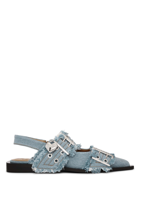 Ganni Feminine Buckle Ballerina Shoe