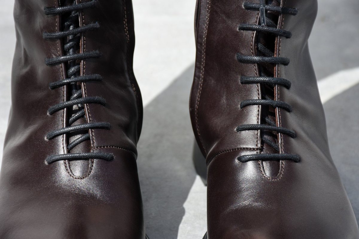 The Row Fara Lace Up Ankle Boot - Ebony - Image 5 of 6