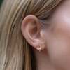 Zofia Day Pave Hummingbird Studs with Emerald Eyes - Thumbnail 1