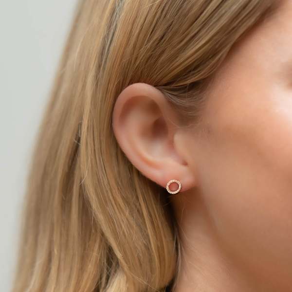 Zofia Day Pav Open Circle Stud Earring