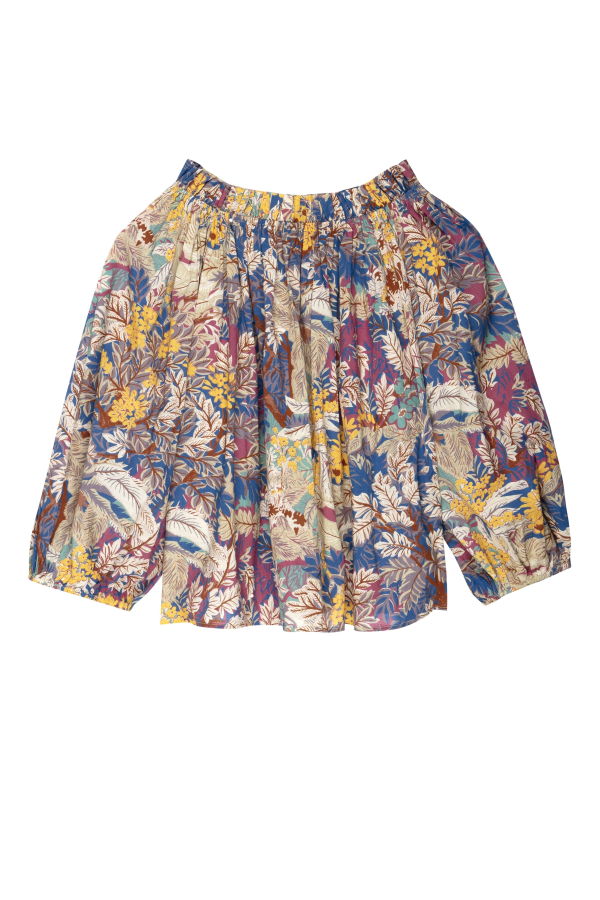 The Great. Prim Top - Canopy Leaf Print