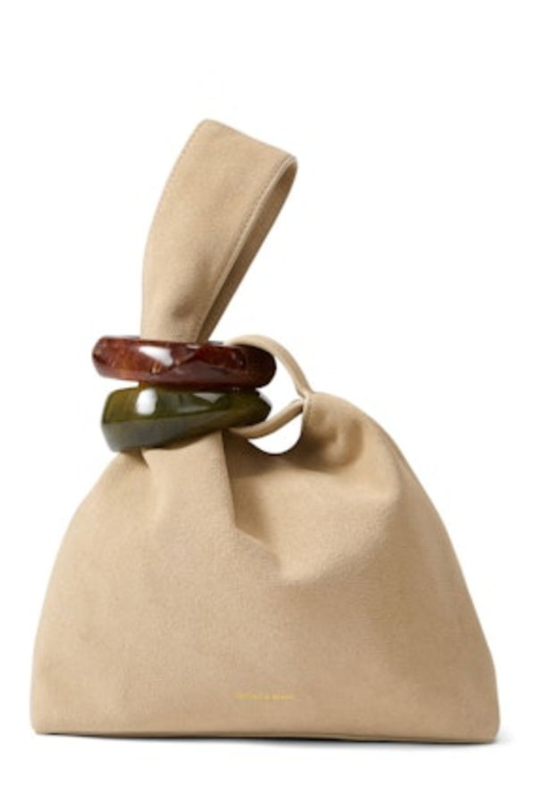 Veronica Beard Suede Swing Bag - Stone Khaki