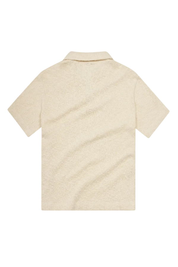 KROST Textured Cotton Knit Polo - White