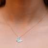 Zofia Day Turquoise and Diamond Butterfly Necklace - Thumbnail 1
