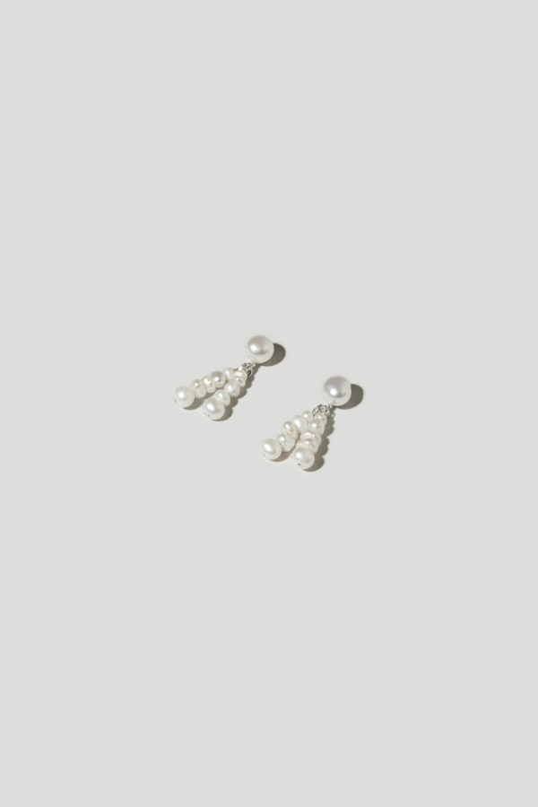 Maslo Jewelry Le Deux Earrings - Silver