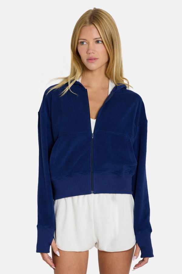 The Tile Club Maisie Terry Zip Up Hoodie