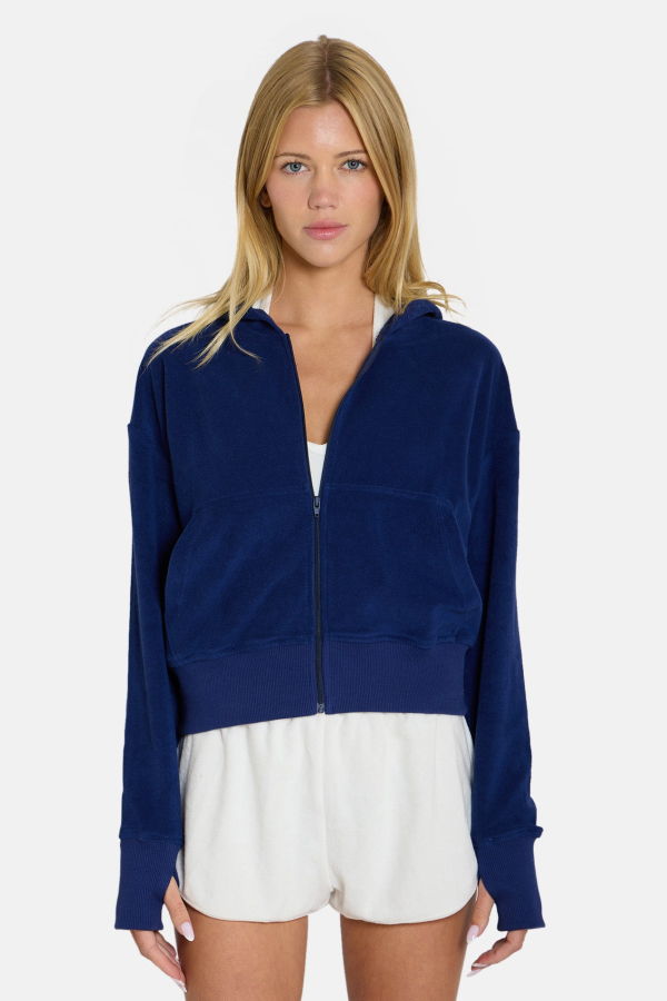 The Tile Club Maisie Terry Zip Up Hoodie