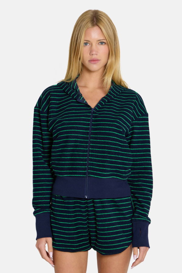 The Tile Club Maisie Terry Zip Up Hoodie