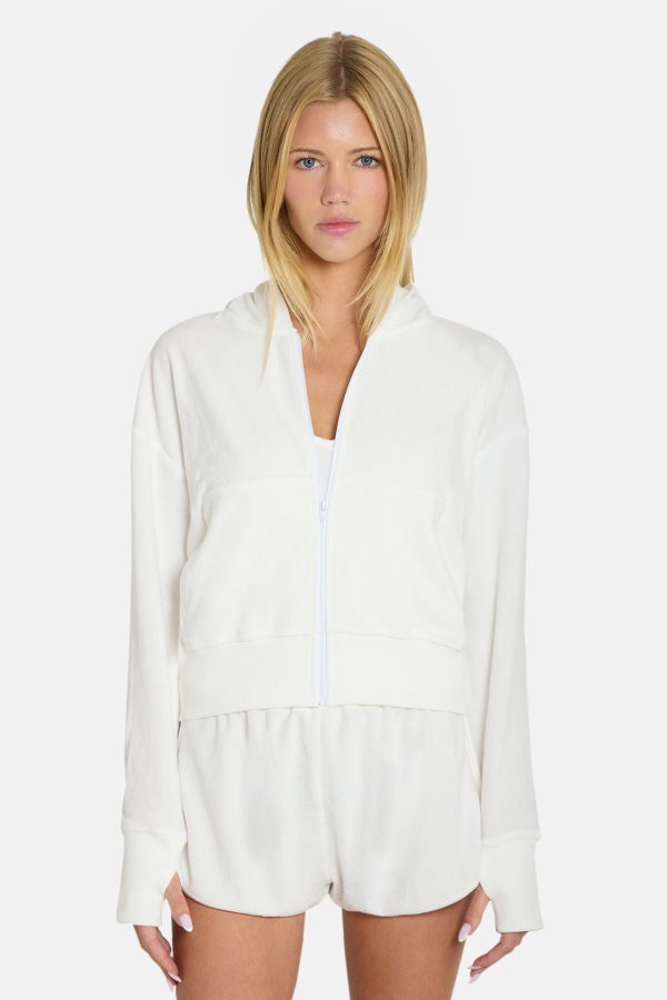 The Tile Club Maisie Terry Zip Up Hoodie