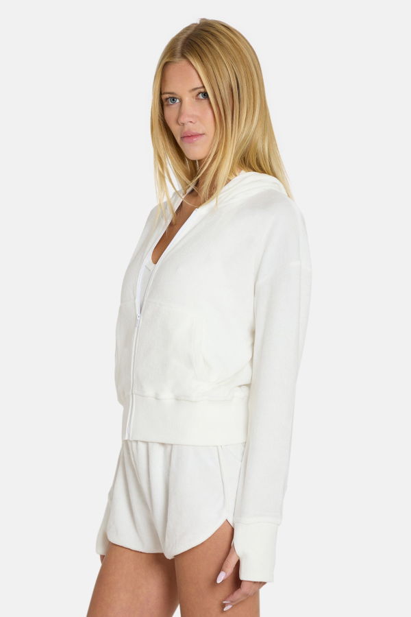 The Tile Club Maisie Terry Zip Up Hoodie