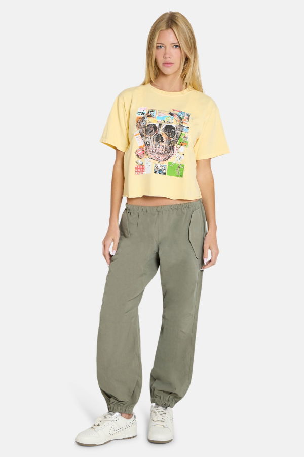 Blue&Cream Peter Tunney 'Miss You' Skull Cropped Tee