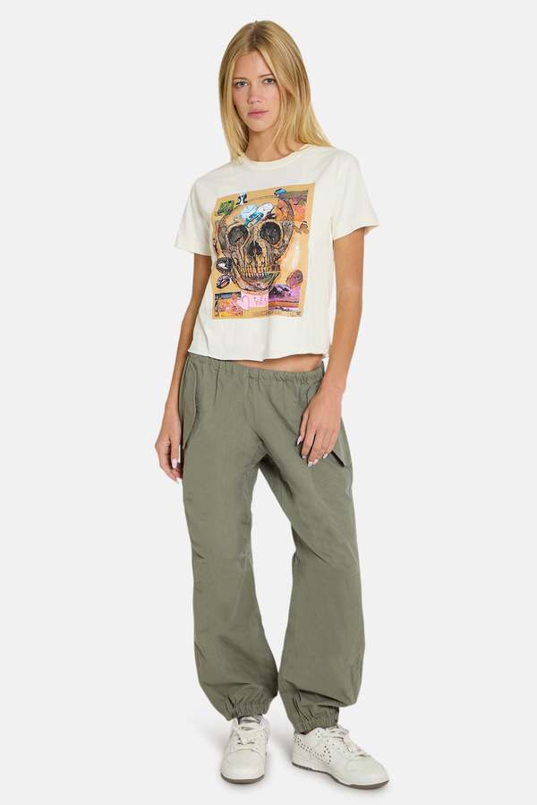 Blue&Cream Peter Tunney Skull Cropped Tee