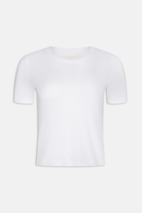 L'Agence Stormy Cropped Cotton Tee