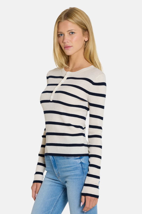 The Tile Club Sylvia Striped Henley