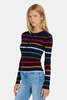 The Tile Club Sylvia Striped Henley Sweater - Thumbnail 1